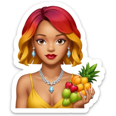 rihanna diamond aber statt mit diamond mit einer brine der frucht sticker