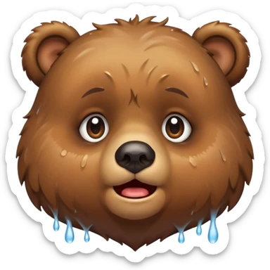 cute bear that is crying sticker