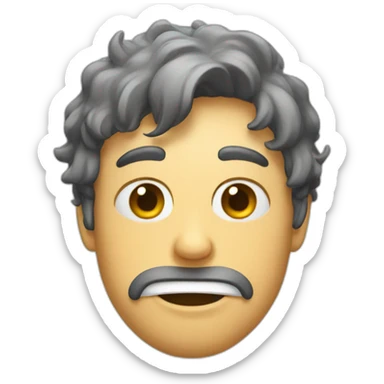 Flushed face sticker