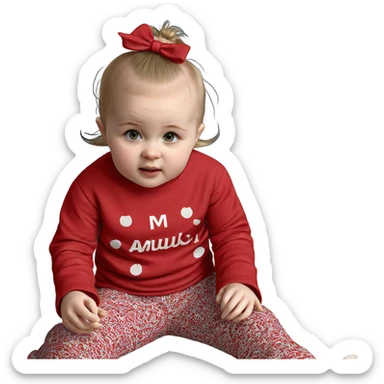 realistic portrait of girl sticker