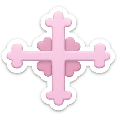 pastel pink cross sticker