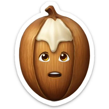 whole hazelnut with involucre sticker