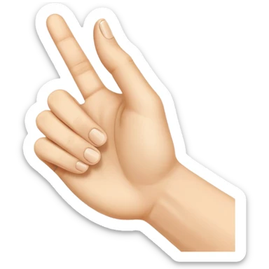 Uma mão apontando com o dedo indicador pra palma de outra mão  sticker