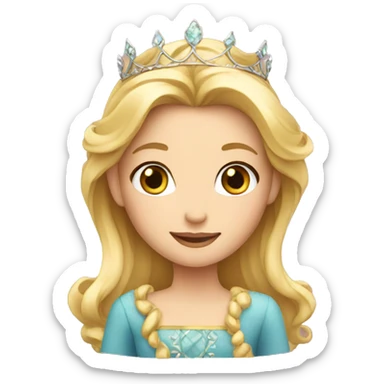 blond princess sticker