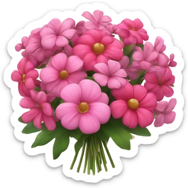 Bouquet of pink flowers sticker