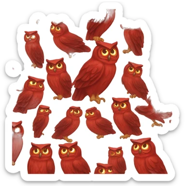 red owl sticker