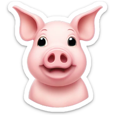 pig with sign that says ‘ i miss you already ‘ sticker