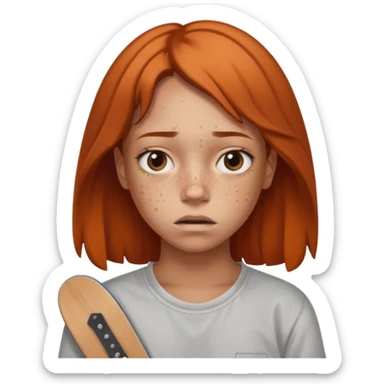 skateboarder girl mugshot sticker