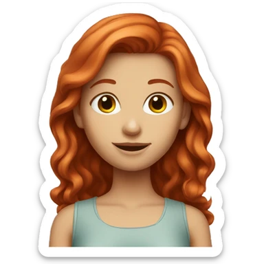 Redhead girl  sticker