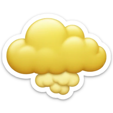 yellow CLOUD sticker