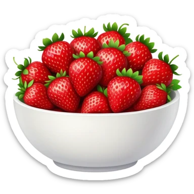 bowl of strawberries sticker
