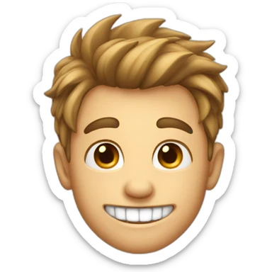 Man with front teeth like a mouse, cute sticker