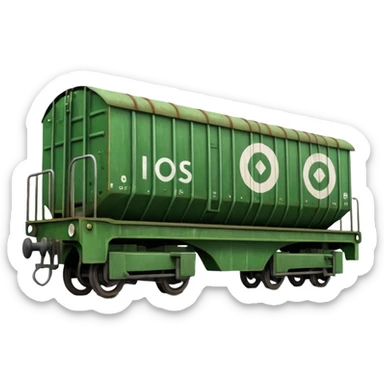 green freight train sticker