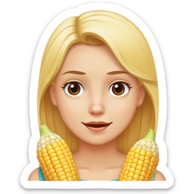 Blonde cornball sticker