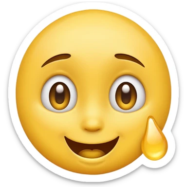 Smile with A joyful face emoji with wide eyes and a big smile, tears of laughter flowing.  sticker