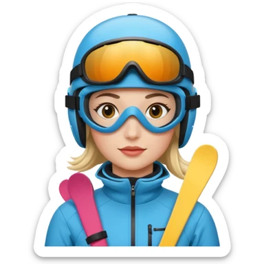 Female Skier sticker