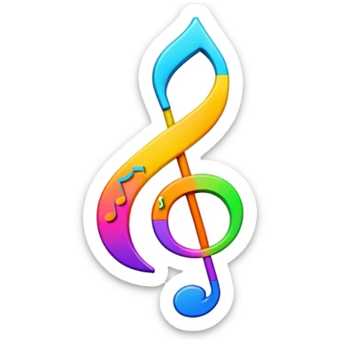 Question mark with musical notes for 'What Do You Mean' song sticker