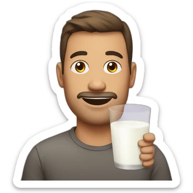 Dad with milk sticker