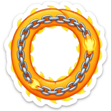 broken chain with fire sticker