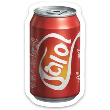 Can of soda sticker