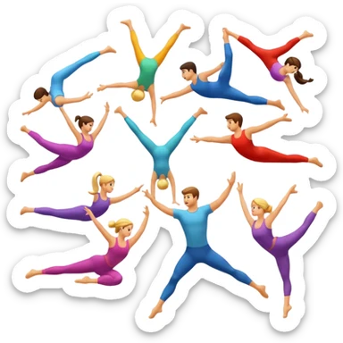 Acrobacias aereas en tela  sticker