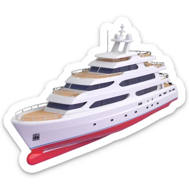 make a 70ft motor yacht facing to the right  sticker