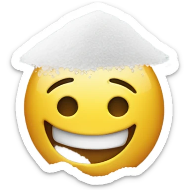 happy face with a pile of salt sticker