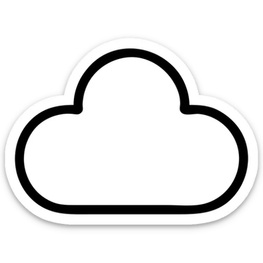 облако 3 выступами sticker