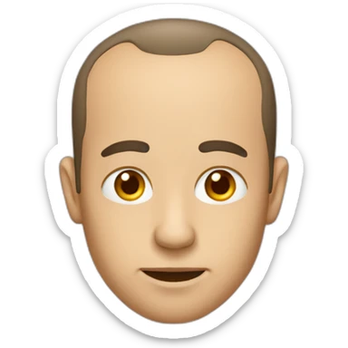 man with receding hairline sticker