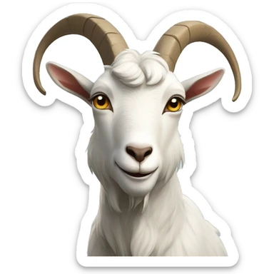 goat that looks really mean sticker
