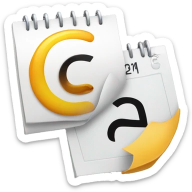 countdown to a certain date, flipping the page on a calendar, letter c sticker