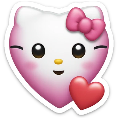 hello kitty heart emoji sticker