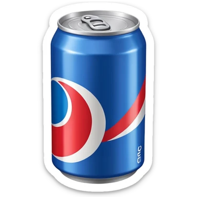 Draw a Pepsi can with the blue label & bold red-white logo sticker
