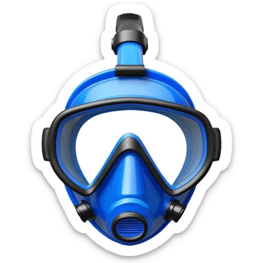 black and blue Snorkel mask sticker
