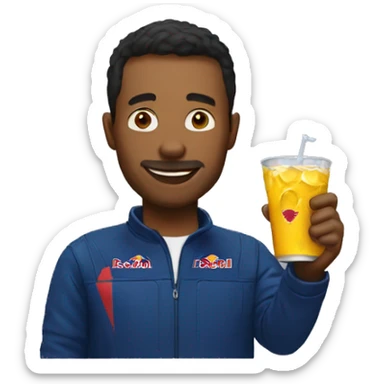 The man who drinks redbull sticker