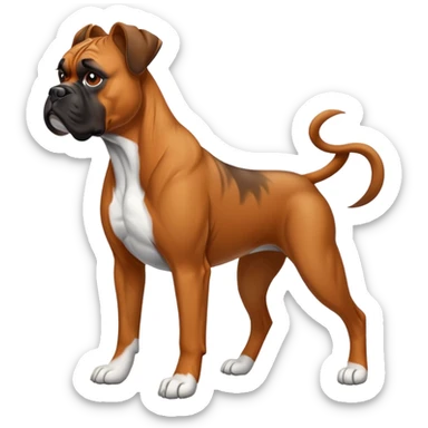 German Boxer brindle sticker