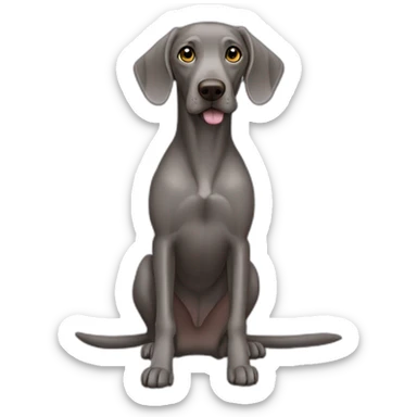 weimaraner hunt sticker