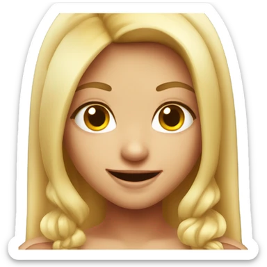 Cute devil blond girl grining sticker