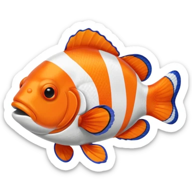 Tie Dye Clownfish sticker