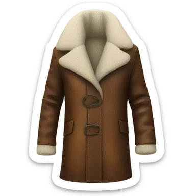 leather and Sherpa coat sticker
