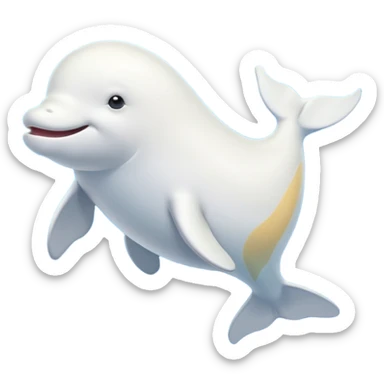 Beluga whale sticker