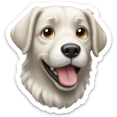 Now that the dog is clean the gravity is not strong enough to hold it down so it begins to float to town.  sticker