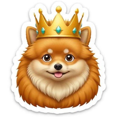 lulu pomeranian crown sticker
