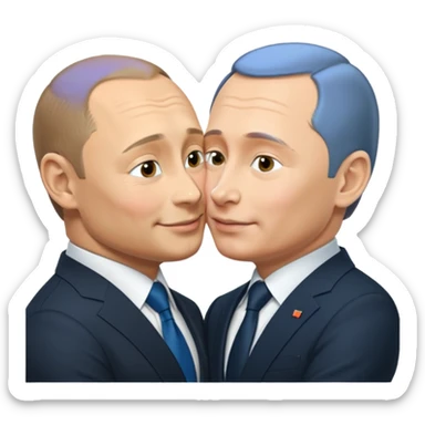 putin kiss zelensky sticker