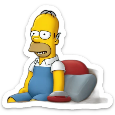 homer simpson red êtes sticker