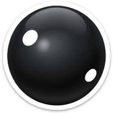 Black Ball with MB written on it. Nothing else no holes. sticker