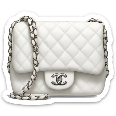 White Chanel bag sticker
