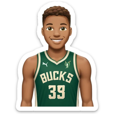 giannis smiling Bucks sticker