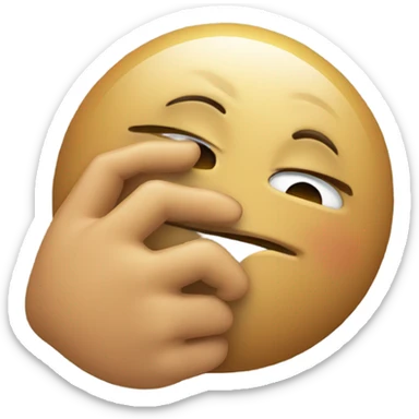 Hug emoji saying shhhh sticker