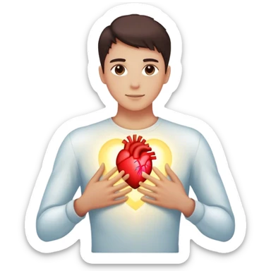 **A glowing heart inside a person’s chest, radiating outward.** Someone else stands in front of them, their own heart beginning to glow as well.

This represents the idea that **true love isn’t about giving someone your love to keep—it’s about lighting up the love they already have inside them.** ✨ sticker